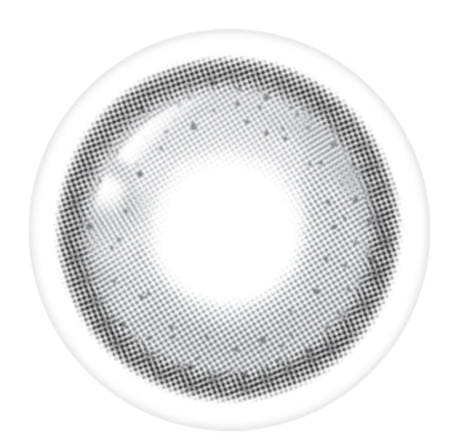 LensTown Odd I's M plain odd Gray colored contact lens, 13.0mm graphic diameter, Monthly wear