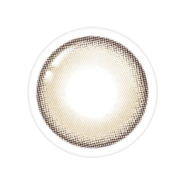 LensTown Odd I's M pure Light brown colored contact lens, 13.1mm graphic diameter, Monthly wear