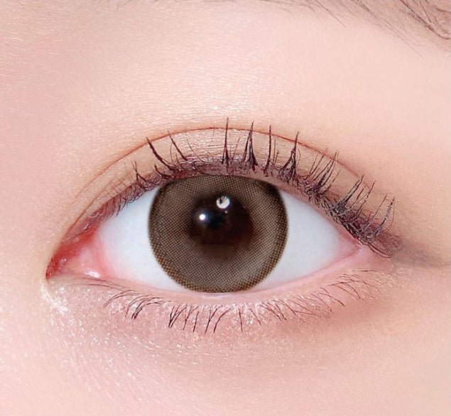 LensTown Odd I's M pure Light brown colored contact lens, 13.1mm graphic diameter, Monthly wear