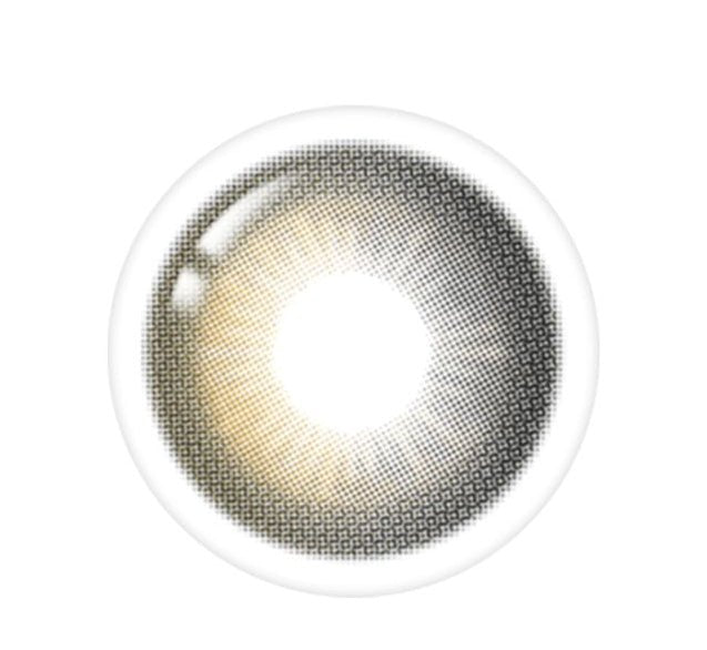 LensTown Odd I's M two tone Brown colored contact lens, 12.8mm graphic diameter, Monthly wear