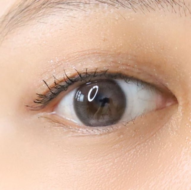 LensTown Odd I's M two tone Gray colored contact lens, 12.8mm graphic diameter, Monthly wear
