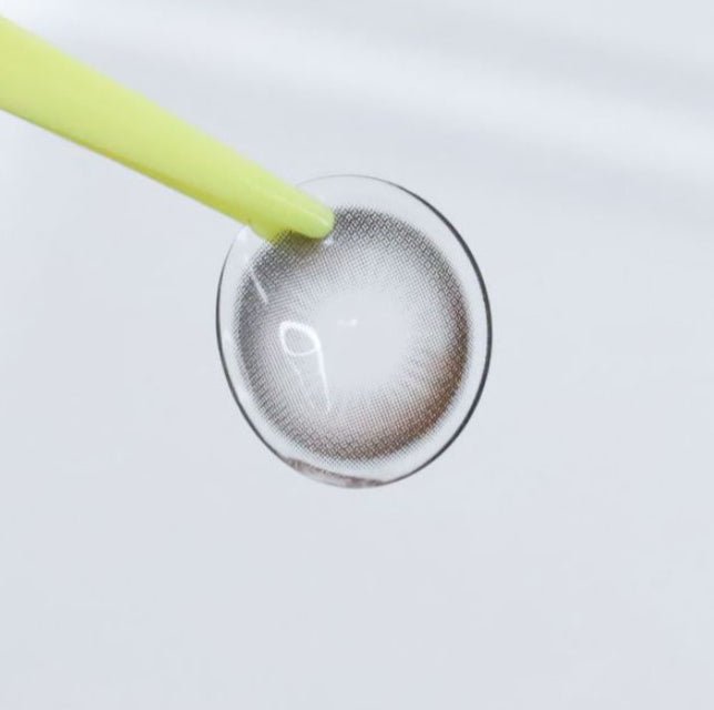 LensTown Odd I's M two tone Gray colored contact lens, 12.8mm graphic diameter, Monthly wear