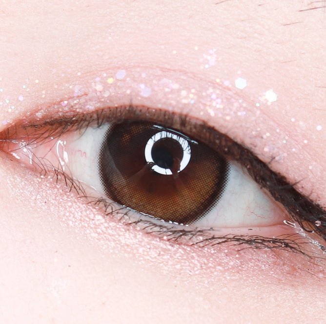 Olens Glowy Black Toric (For astigmatism) colored contact lens, 13.1mm graphic diameter, Monthly wear