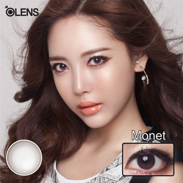 Olens Monet Gray colored contact lens, 13.0mm graphic diameter, 3-6 Months wear