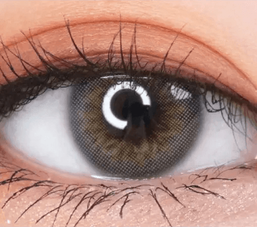 Olens Scandi Gray — single-eye close-up showing the contact lens appearance