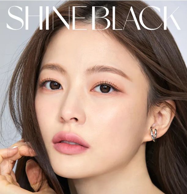 Olens Shine Black 1Day (20p) colored contact lens, 13.0mm graphic diameter, Daily wear