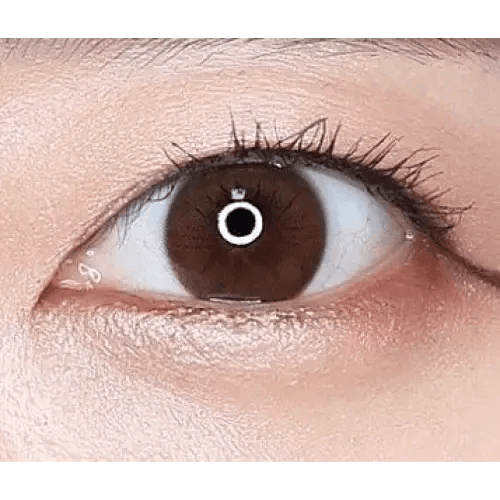 Olens ShineB Brown colored contact lens, 12.9mm graphic diameter, 3-6 Months wear