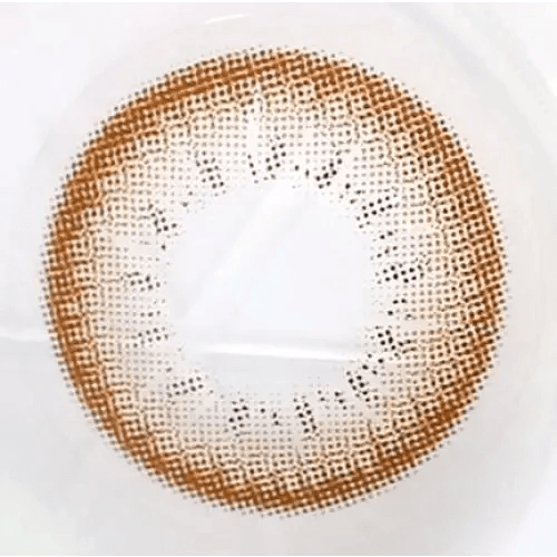 Olens ShineB Brown colored contact lens, 12.9mm graphic diameter, 3-6 Months wear