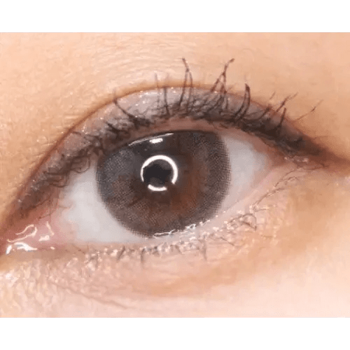 Olens ShineB Gray colored contact lens, 12.9mm graphic diameter, 3-6 Months wear