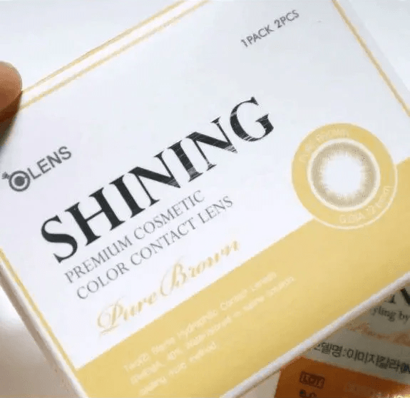 Olens Shining Pure Brown — contact lens packaging