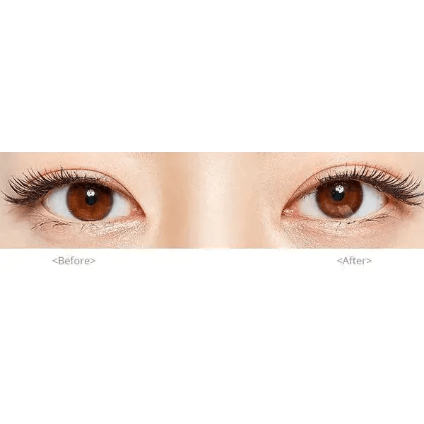 Olens Shining Pure Choco colored contact lens, 12.6mm graphic diameter, Monthly wear