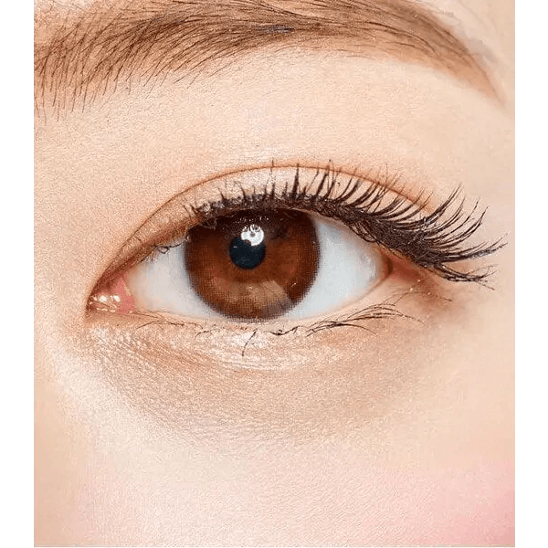 Olens Shining Pure Choco colored contact lens, 12.6mm graphic diameter, Monthly wear