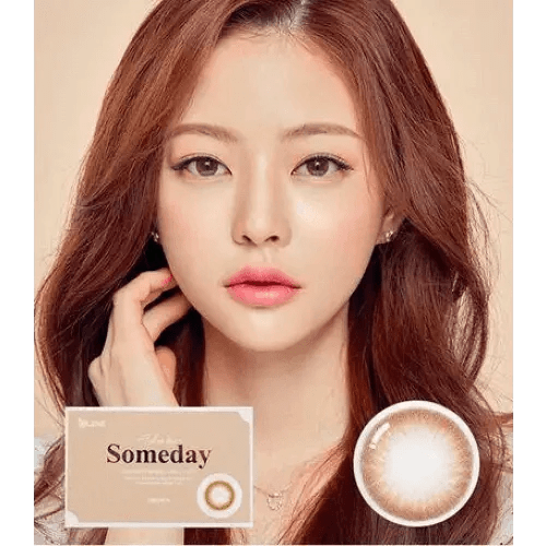 Olens Someday Brown colored contact lens, 13.3mm graphic diameter, Monthly wear