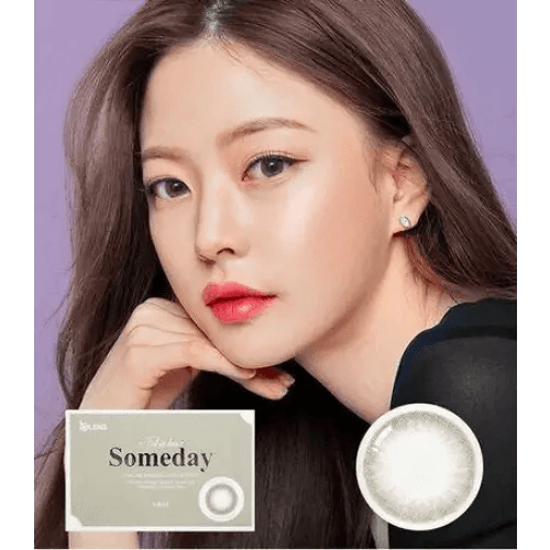 Olens Someday Gray colored contact lens, 13.3mm graphic diameter, Monthly wear