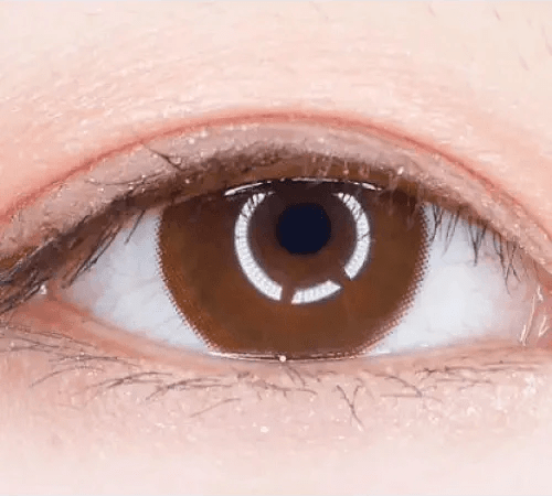 Olens Someday Gray — single-eye close-up showing the contact lens appearance