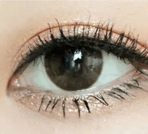 Olens Someday Gray — single-eye close-up showing the contact lens appearance