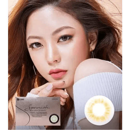Olens Spanish Real Brown colored contact lens, 11.9mm graphic diameter, Monthly wear