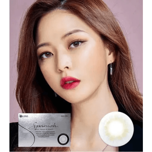 Olens Spanish Real Gray colored contact lens, 11.9mm graphic diameter, Monthly wear