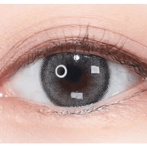 Olens ViVi Ring 1Day Gray (20p) — single-eye close-up showing the contact lens appearance
