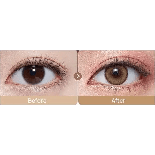 Olens ViVi Ring Beige — contact lens appearance comparison