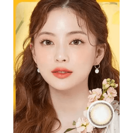 Olens ViVi Ring Beige colored contact lens, 13.0mm graphic diameter, Monthly wear