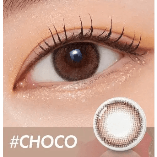 Olens ViVi Ring Choco colored contact lens, 13.0mm graphic diameter, Monthly wear
