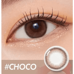 Olens ViVi Ring Choco colored contact lens, 13.0mm graphic diameter, Monthly wear