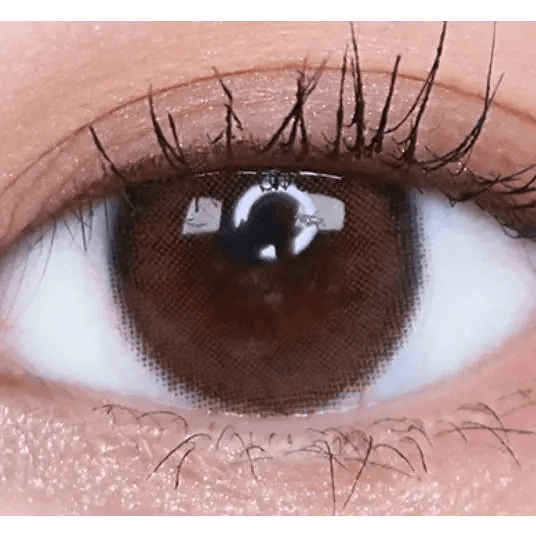 Olens ViVi Ring Choco colored contact lens, 13.0mm graphic diameter, Monthly wear