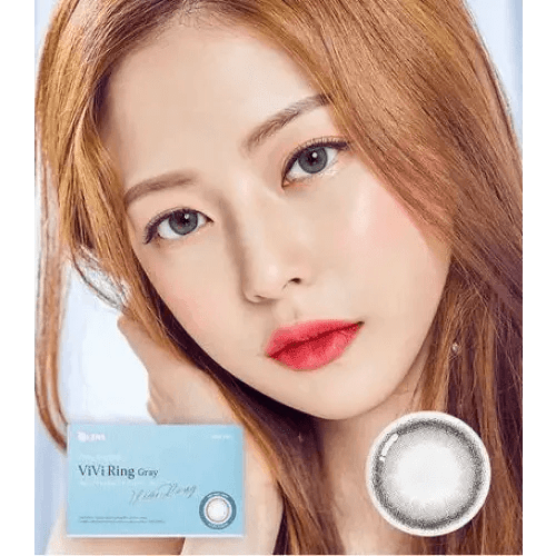 Olens ViVi Ring Gray colored contact lens, 13.0mm graphic diameter, Monthly wear