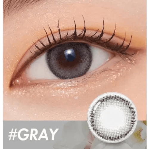 Olens ViVi Ring Gray — single-eye close-up showing the contact lens appearance