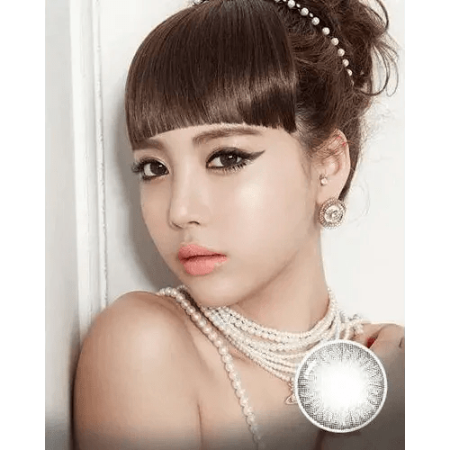 Olens W1 Gray colored contact lens, 13.4mm graphic diameter, Monthly wear