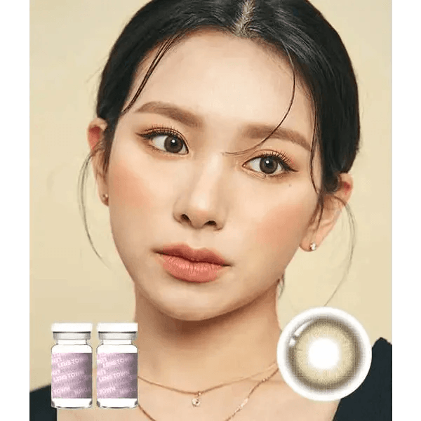 LensTown Olly 2 Brown — model portrait showing the contact lens look