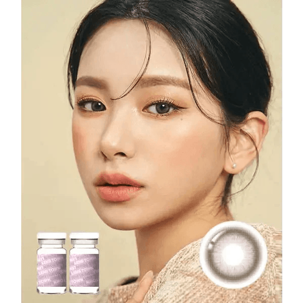 LensTown Olly 2 Pink — model portrait showing the contact lens look