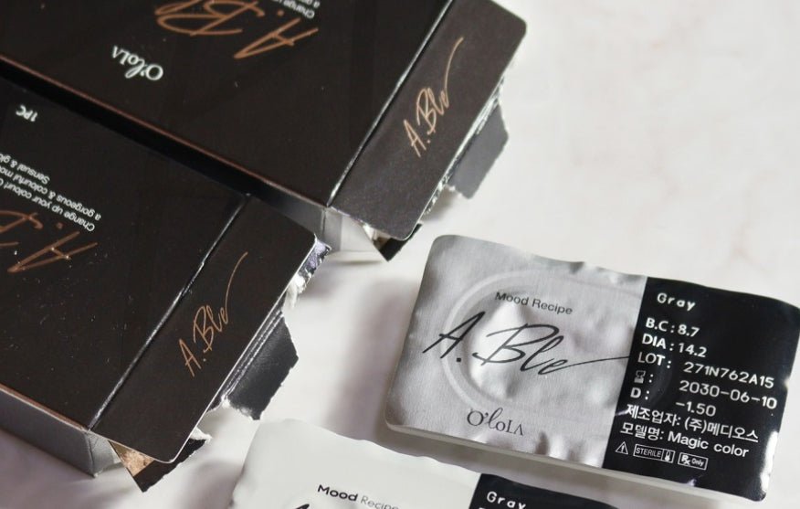 Olola A.ble Gray — monthly colored contact lenses, 13.2mm graphic diameter