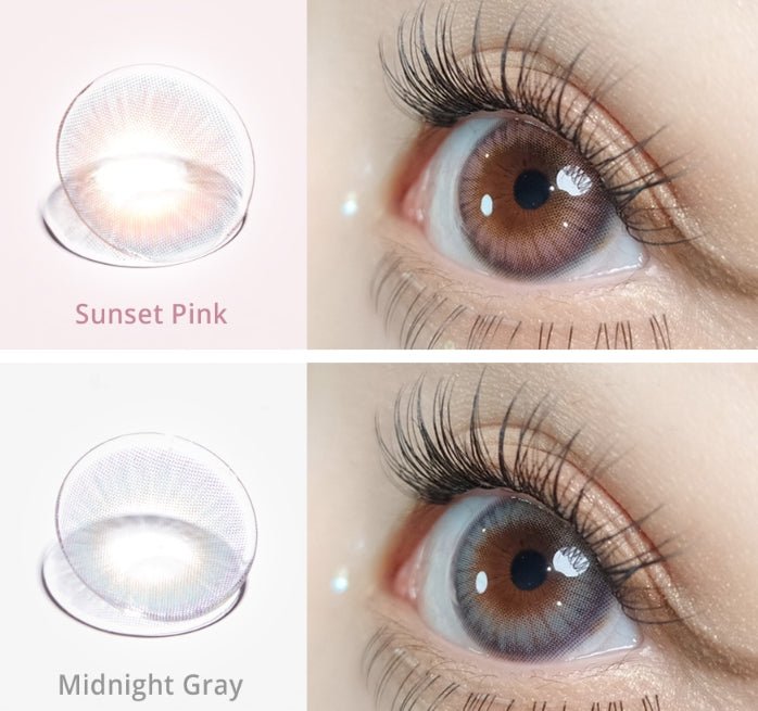 Olola Blow Midnight Gray — monthly colored contact lenses, 13.2mm graphic diameter