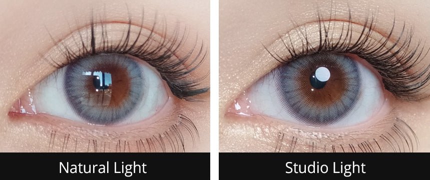 Olola Blow Midnight Gray — monthly colored contact lenses, 13.2mm graphic diameter