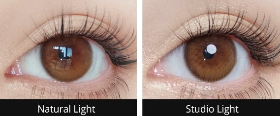 Olola Dahlia Brown colored contact lens, 13.2mm graphic diameter, 3-6 Months wear