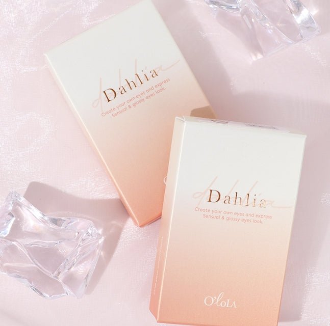 Olola Dahlia Brown colored contact lens, 13.2mm graphic diameter, 3-6 Months wear