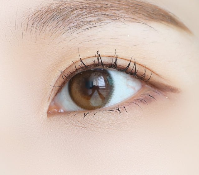 Olola Dahlia Brown colored contact lens, 13.2mm graphic diameter, 3-6 Months wear