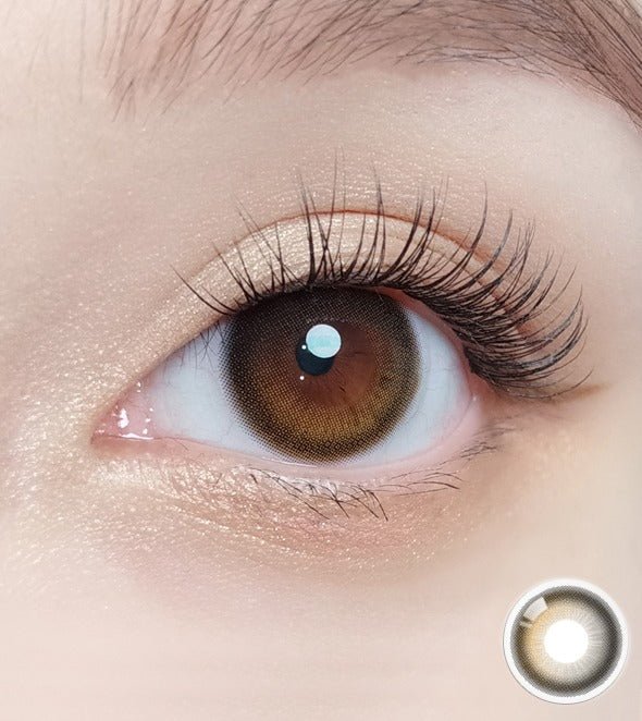 Olola Daymood Brown colored contact lens, 13.3mm graphic diameter, 3-6 Months wear