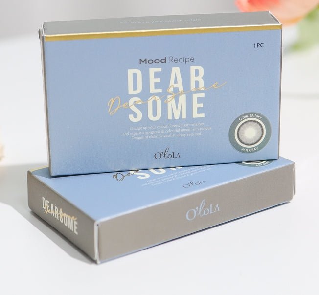 Olola Dearsome Ash Gray — monthly colored contact lenses, 13.1mm graphic diameter