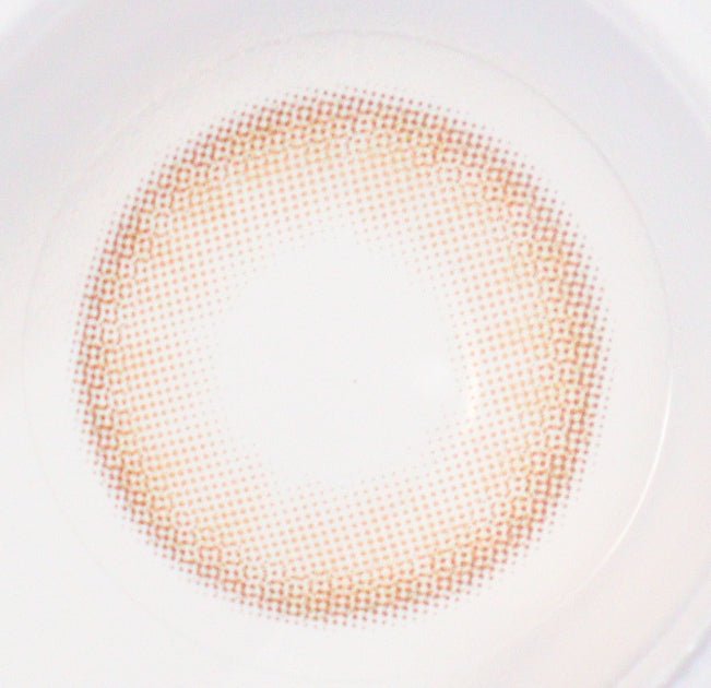Olola Mellows Cotton Brown colored contact lens, 12.8mm graphic diameter, 3-6 Months wear