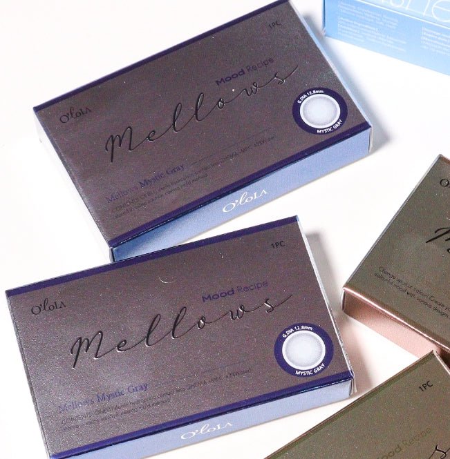 Olola Mellows Mystic Gray — monthly colored contact lenses, 12.8mm graphic diameter