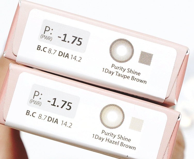 Olola Purity Shine Hazel Brown (10p) colored contact lens, 13.1mm graphic diameter, Daily wear
