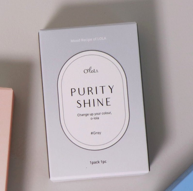 Olola Purity Shine Sheer Gray — monthly colored contact lenses, 13.2mm graphic diameter