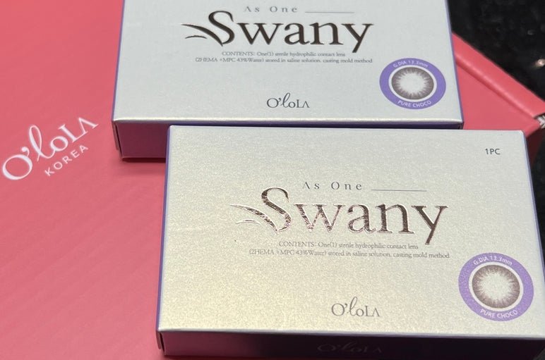 Olola Swany Pure Choco — monthly colored contact lenses, 13.3mm graphic diameter