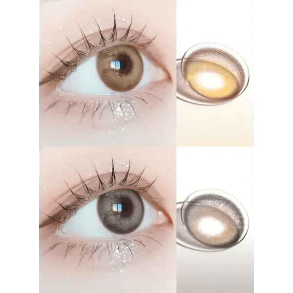 LensVery Photogenic Cream Beige (10p) — contact lens appearance comparison
