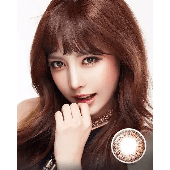 Olens Pi 2 Brown colored contact lens, 13.5mm graphic diameter, Monthly wear