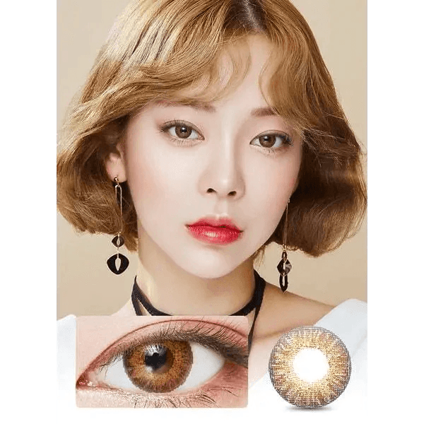 LensVery Poing Brown colored contact lens, 13.4mm graphic diameter, 3-6 Months wear
