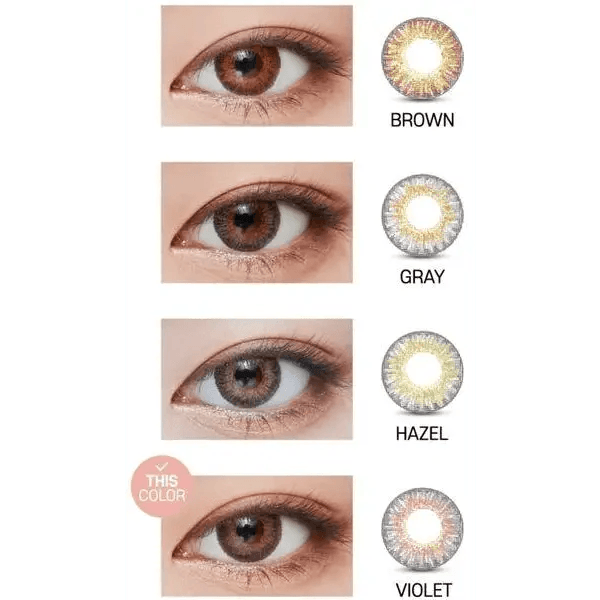 LensVery Poing Violet — contact lens appearance comparison